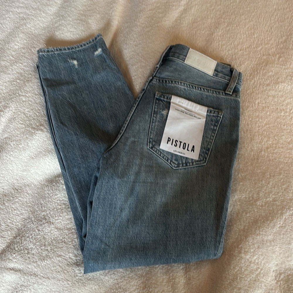 Pistola high rise distressed Jeans NWT size 25 - Picture 3 of 8
